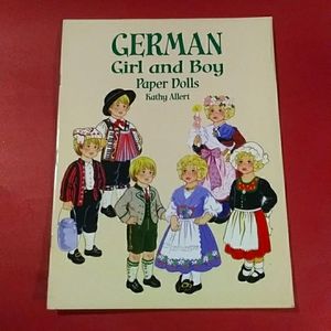 Vintage German Girl and Boy Paper Dolls 1999 Kathy Allert